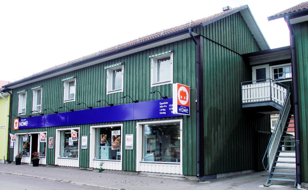 Byggnadens fasad mot Kålgårdsgatan, gavel mot byggnad 2.
