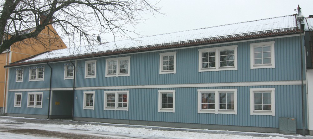 Byggnad 3, fasad mot Kålgårdsgatan