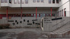 Konstverk av Siri Derkert på terrassmur vid skolbespisningsbyggnaden. 

SAK07238 Sthlm, Tensta, Tisslinge 3, Gullingeplan 22-28 (jmn nr) från sydost




