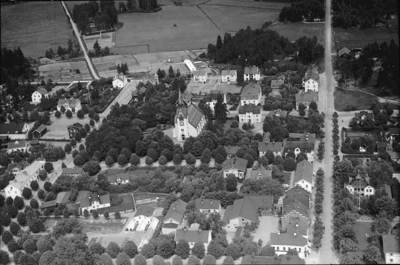 Katrineholms kyrka. Flygbild