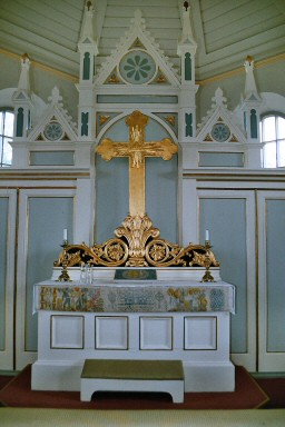 Skånings-Åsaka kyrka, altare. Neg.nr 04/220:15.jpg
