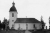 Kyrkan och kyrkogården omkring 1900-talets början.