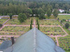 Stora kyrkogården från tornet. Bild tagen mot öster. 