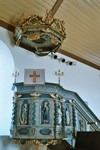 Predikstol i Trökörna kyrka. Neg.nr. 03/295:11. JPG.