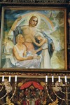 Altaruppsats med tavla av Simon Gate från 1942 i Södra Fågelås kyrka. Neg.nr. 03/244:18. JPG.