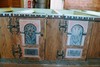 Gavlar och dörrar i renässans till bänkarna i Södra Fågelås kyrka. Neg.nr. 03/244:11. JPG.