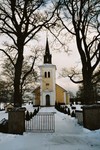 Kyrkefalla kyrka och kyrkogård i utkanten av Tibro samhälle. Neg.nr. 03/221:13. JPG. 