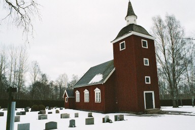 Exteriör av Bocksjö kapell, omdanat 1952. Neg.nr. 03/255:20. JPG. 