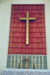 Altarvägg med textil av Märta Afzelius i Forsviks kyrka. Neg.nr. 03/257:19. JPG.