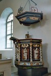 Predikstol från Fröjereds gamla kyrka. Neg.nr. 04/189:22. JPG.