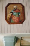 Figurmålning på läktarbröst i Baltaks kyrka. Neg.nr. 04/186:21. JPG.