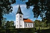 Exteriör av Suntaks nya kyrka, ritad av Folke Zettervall. Neg.nr. 04/308:16. JPG. 