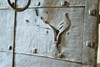 Detalj av sakristidörr i Suntaks gamla kyrka. Neg.nr. 04/307:17. JPG.