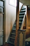 Ursprunglig trappa till södra läktaren i Gustaf Adolfs kyrka. Neg.nr. 04/169:17. JPG.