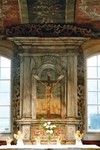 Altaruppsats i Norra Hestra kyrka med tavla av Detleff Ross. Neg.nr. B963_047:05. JPG.