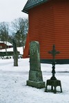 Gjutjärnskors och Printzmonumentet på Bottnaryds kyrkogård. Neg.nr. B963_062:17. JPG.