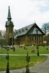 Nykyrke kyrka, uppförd 1887 efter ritningar av E A Jacobsson. Neg.nr. 03/262:02. JPG. 
