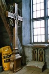 Nygotisk altarprydnad i tornkammare till Alingsås stadskyrka. Neg.nr. B961_069:23. JPG.