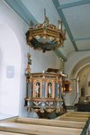 Predikstolen och ljudtaket i Berga kyrka. Neg.nr 04/282:12.jpg