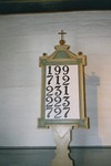 Nummertavla i Bredsäters kyrka. Neg.nr 04/332:14.jpg