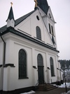 Valdemarsviks kyrka från väster.