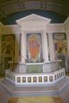 Altarväggen i Eftra kyrka.