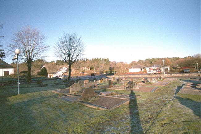 Del av kyrkogården.