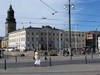 Göteborgs tingsrätt, rådhuset, från Brunnsparken. I bakgrunden, Tyska kyrkan.