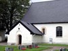 Helgesta kyrka, exteriör, medeltida vapenhus, långhus och fönsteröppning