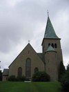 Skagershults nya kyrka, exteriör västra fasaden