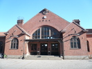 Eslöv station, ingången västra fasaden.