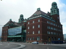 Centralposthuset, Malmö. Den östra och den norra fasaden.