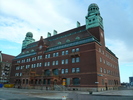 Centralposthuset, Malmö. Den västra fasaden.