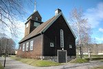 Adventskyrkan i Hjortkvarn, östra och södra fasaden