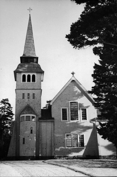 Bomhus kyrka mot väster före restaurering