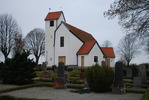 Källs Nöbbelövs kyrka, kyrkan från nordöst.