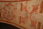 Härslövs kyrka, kalkmålning i tribunbågen