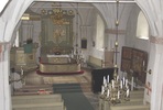 Himmeta kyrka, interiör, kyrkorummet sett från orgelläktaren. 