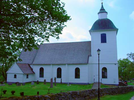 Kyrkans exteriört är tämligen
välbevarad i det uttryck som den fick i samband med
ombyggnaden på 1890-talet