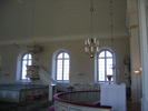 Markaryds kyrka, koret och predikstolen.