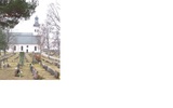 Söderbärke kyrka med omgivand kyrkogård. 