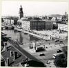 Bild från slutet av 1940-talet. Stora Hamnkanalen mitt i bild, Gustaf Adolfs Torg till höger. 