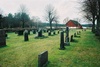 Östra delen av begravningsplatsen vid Håcksviks kyrka, från SÖ.

