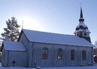 Bingsjö kapell, exteriör bild av norra gaveln. 