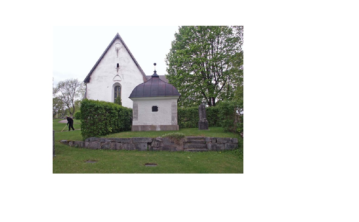 Nisbethska gravkoret från 1777 närmast öster om kyrkan. 