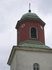 Smedby kyrka, västtorn med lanternin. 