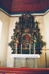 Rackeby kyrka, altaruppsats. Neg.nr 03/119:02