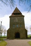 Härjevads kyrka, tornet i öster. Neg.nr 03/161:04