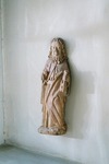 Tuns kyrka, träskulptur i en fönsternisch i koret.  Neg.nr 03/157:24