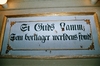 Tranums kyrka, inskription på altaruppsatsens baksida.  Neg.nr 03/138:21.